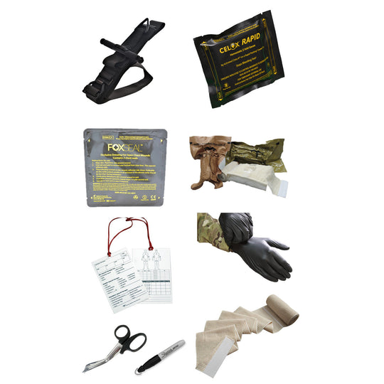 Patrol IFAK Filled w/ Patrol Tourniquet Pouch & SOFTT-W Tourniquet, LASD Contents